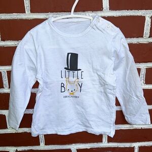 White long sleeve t-shirt “little boy abracadabra”